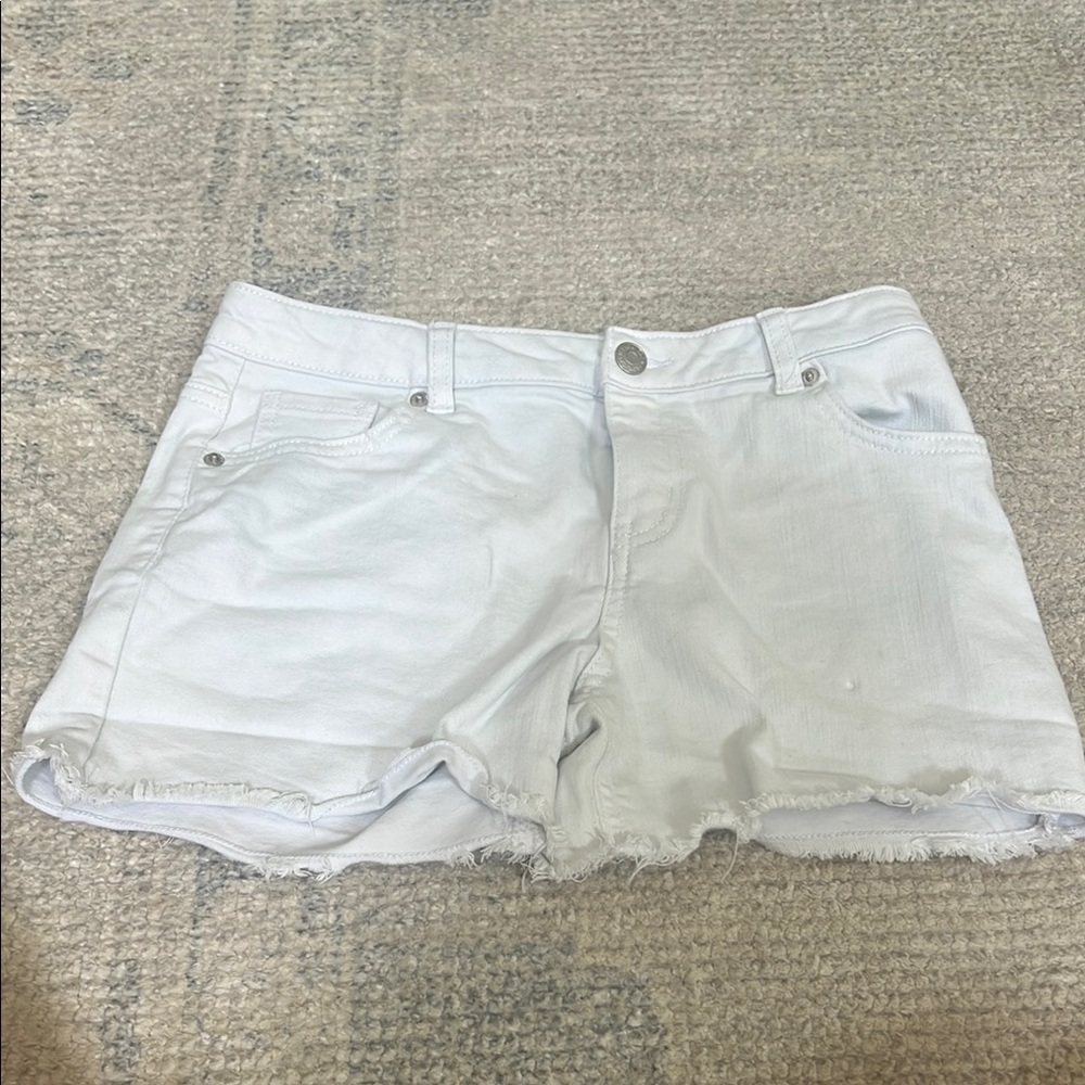 Cat & Jack White Jean Shorts with Distressed Hem